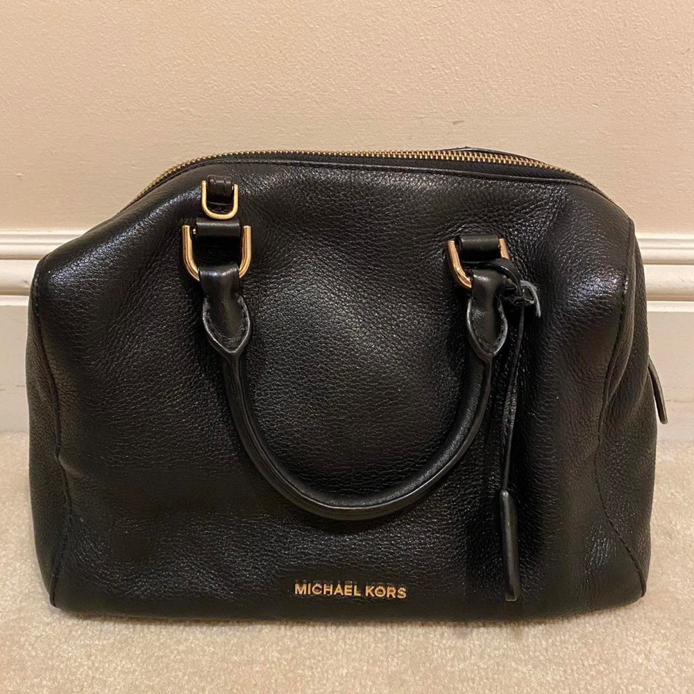 Michael Kors small black bowler bag